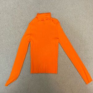 Orange H&M turtle neck long sleeve.